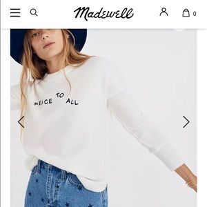 Madewell Peace to All Westlake Pullover Sweater
